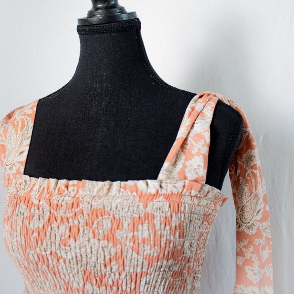 Strap-smocked layered Top│Paper Crane LA │XS - Picture 5 of 6